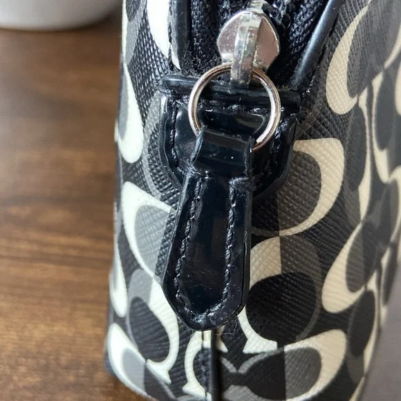 Coach Black, Cream & Gray Cosmetic Bag - Picture 14 of 15